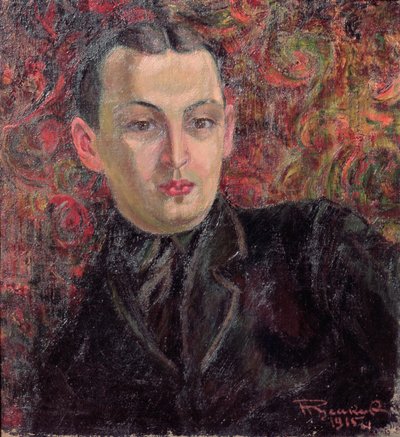 Porträt des Künstlers Alexander Rodtschenko (1891-1956) 1915 von Nikolai Afanasyevich Russakov
